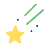 星空を<br>ながめる