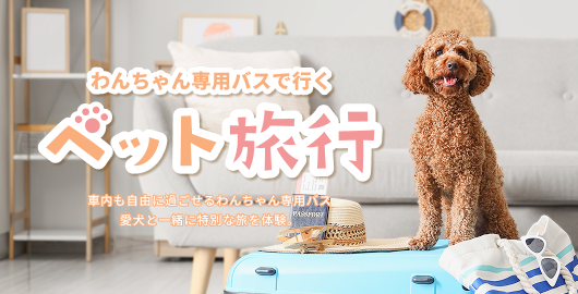 わんちゃん専用バスで行くペット旅行